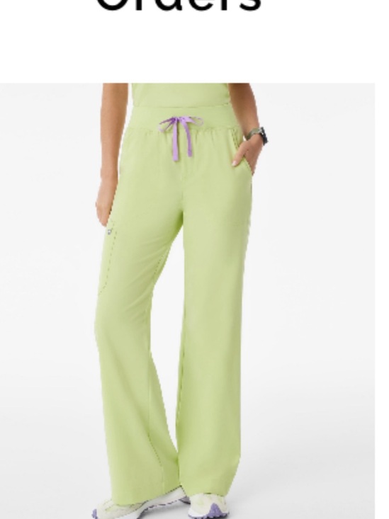 Figs Pants - FIGS Isabel Wide Leg Scrub Pants in Sea Mist Medium NWT